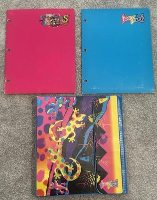 Carpeta de 3 anillos vintage Lisa Frank años 90 Trapper Keeper arco iris lagartos y carpetas Foto 1 de 4
