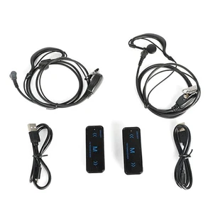 2PCS Mini Two-Way Radio Walkie Talkie FM Transceiver with Headphones Strap Kit - Picture 1 of 6