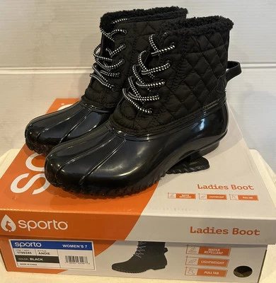 Sporto “Andie” Women’s Insulated Waterproof & Repellent Duck Boot Black Size 7 - Image 1 of 4
