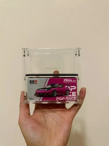 POP RACE Acrylic Display Case – Clear Protector Box with Magnetic Door 1:64 - Picture 1 of 4