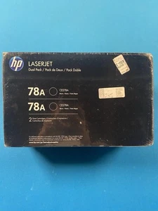 Genuine HP LASERJET 78A Cartridge Black ( DUAL PACK ) CE278-00903- NEW Sealed D2 - Picture 1 of 3