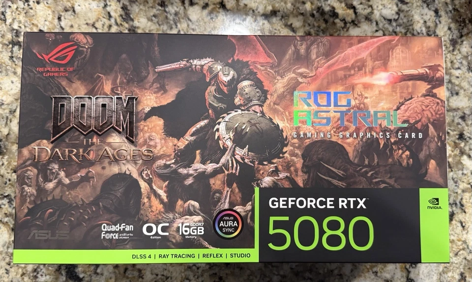 Asus ROG Astral GeForce RTX 5080 Doom Dark Ages Limited EDITION LE 1/666 - Image 1 of 1