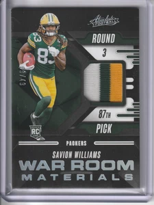 2025 Panini Absolute Savion Williams RC Patch /49 #WRW-SWS War Room Materials - Picture 1 of 2