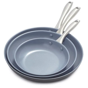 GreenPan Lima Set Padella Padella in Ceramica Rigida Anodizzata 8" 10" e 12" Non... - Foto 1 di 6