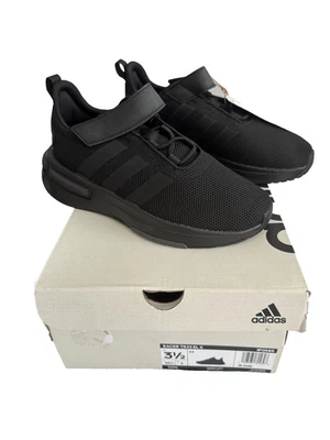 Tenis Adidas Racer TR23 EL para niños talla 3,5 para correr en carretera núcleo deportivo negros con caja Foto 1 de 4
