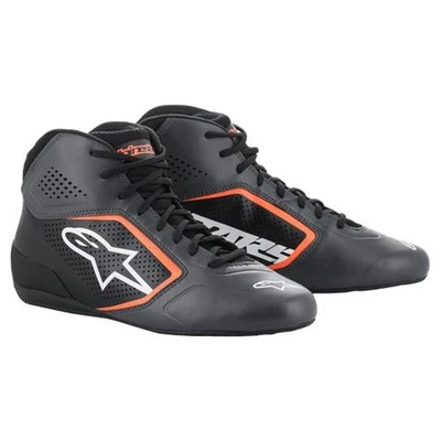 Alpinestars Tech-1 K Start V2 Boots (Asphalt Black Orange Fluo) - Image 1 of 2