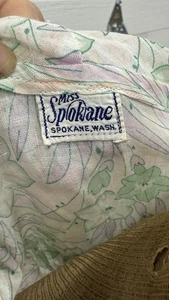 1920-30's Miss Spokane Lilac Parade Dress - Lovely Original Label Dress - Picture 1 of 15