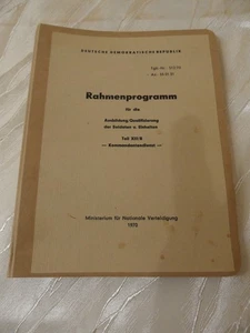 Original DDR NVA Rahmenprogramm Kommandantendienst 512/70 1970 - Bild 1 von 5