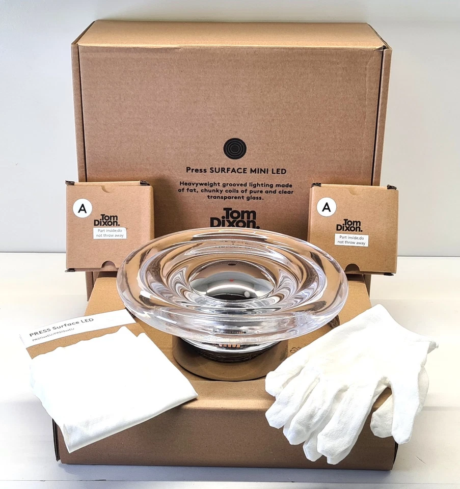 TOM DIXON ~ Press SURFACE Mini LED ~ Wandleuchte Clear 2700K ~ PRS11CLEU-EA  NEU - Bild 1 von 4