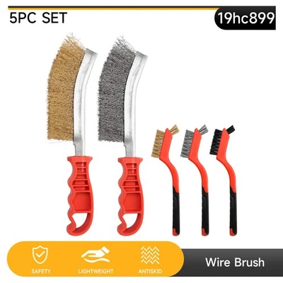 Juego de 5 cepillos de alambre de acero inoxidable nailon latón nailon taladro limpieza eliminación de óxido Foto 1 de 4