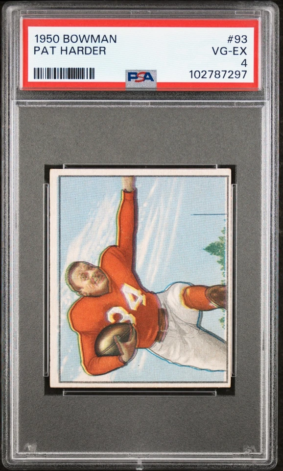 1950 BOWMAN #93 PAT HARDER PSA VG-EX 4 - Image 1 of 2