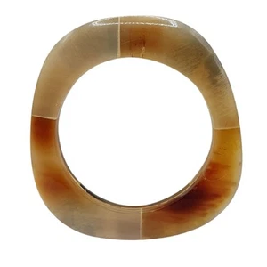 Vintage Marbled Butterscotch Resin Bangle Bracelet Amber Art Deco Square Acrylic - Bild 1 von 8