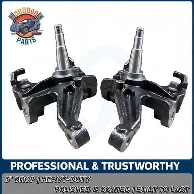 FOR 1973-1991 CHEVROLET C10 R10 R1500 3" LOWERING DROP SPINDLE 1.25" ROTOR 2WD Foto 1 de 4