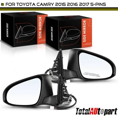 2x Espejo térmico blanco con plegable manual para Toyota Camry 2015-2017 izquierdo y derecho Foto 1 de 4
