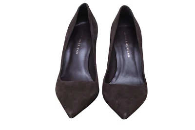 Good American STATEMENT PUMP SUEDE CHOCOLATE GA045S-X BROWN002 Size 6 - Image 1 of 4