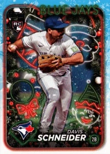 2024 Topps Holiday #H132 - Davis Schneider RC - Toronto Blue Jays 24-424 - Picture 1 of 2