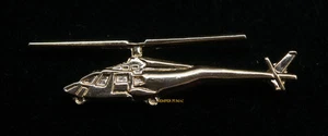 SOMBRERO DE SOLAPA ENCHAPADO EN GOLDSX PIN UP HELICÓPTERO HELO PILOTO TRIPULACIÓN ALA REGALO WOW - Imagen 1 de 12