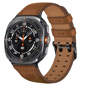 Genuine Leather Band Replacement Strap Fr Samsung Galaxy Watch Ultra (2025) 47mm - Zdjęcie 1 z 40