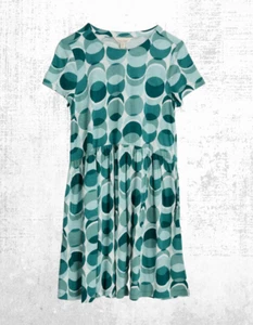 Ex Seasalt Women’s Short Sleeve Sea Jersey Dress in Teal Abstract - Picture 1 of 11