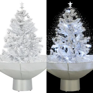 Snowing Christmas Tree with Base White 75 D7V9 - Picture 1 of 9