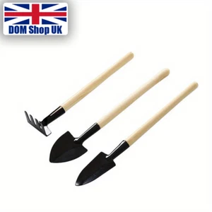 Garden Tool Set Mini Metal Hand Rake, Trowel & Shovel For Potted Plants - Picture 1 of 5