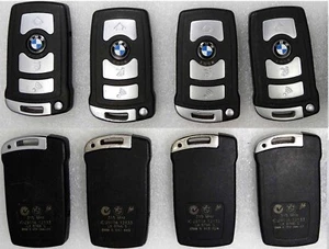 LOTE ORIGINAL DE 4 BMW LOGO SERIE 7 02-08 FABRICANTE DE EQUIPOS ORIGINALES SMART SIN LLAVE DE CORTE LLAVERO DE ENTRADA REMOTO - Imagen 1 de 1