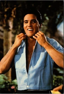 portrait of Elvis Presley in Hawaii with popped collar Chrome Postcard E5 - Picture 1 of 2