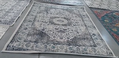 Tapete de encadernação danificado marfim/cinza 8' x 10', preço reduzido 1172760392 EVK220D-8 - Imagem 1 de 4