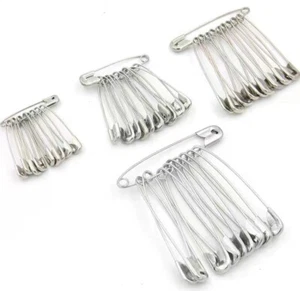 Paquet de 125 Epingle à Nourrice 2/3/3.5/4.5/5.5cm Tailles Assorties Argenté - Imagen 1 de 11