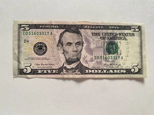 2006 FIVE Dollars Note $5 Dollar real paper money US United State ID 51603317 A - Picture 1 of 3