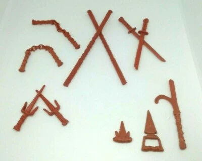 X2 Paar TMNT Waffen Ersatz Sai Schwert Nunchucks Stab Katana Reproduktionen