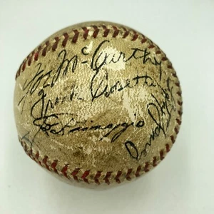 1936 Joe Dimaggio Rookie Signed Game Used Baseball With Joe Mccarthy JSA COA - Picture 1 of 9