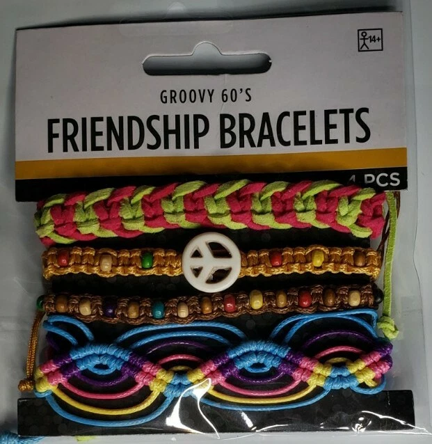 Groovy 60's Festival Friendship Bracelet Adult Size 1 Piece