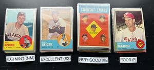 1963 Topps Baseball Cards 1-576 (P-NM) - You Pick - Complete Your Set
