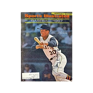 Maury Wills Piratas Autografiado Firmado Abril 1967 Sports Illustrated (JSA COA) - Imagen 1 de 3