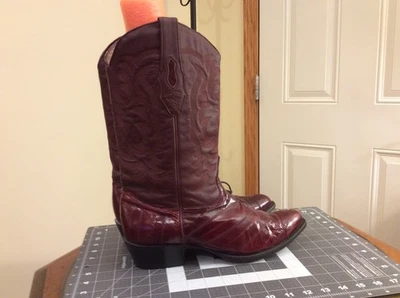 Botas Hombre Los Altos 10 D Borgoña Piel Anguila Foto 1 de 4