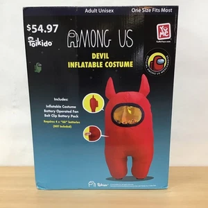 Among Us Devil Inflatable Halloween Costume, Red, Adult One Size Fits Most - Picture 1 of 5