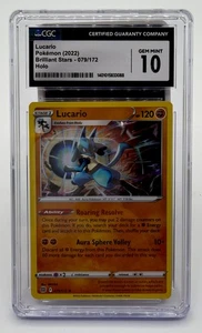 CGC 10 2022 Pokemon SWSH Lucario Holo Brilliant Stars #079 Gem Mint Slab - Bild 1 von 5