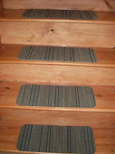 13 Step Indoor Stair Treads Staircase Step Rug Carpet 8" x 21". - Picture 1 of 5