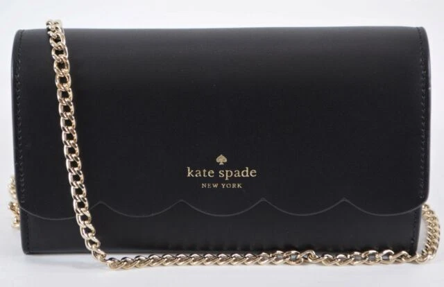 Kate Spade Gemma Wallet On Chain Crossbody Bag - Black (WLR00552)