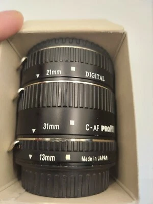 Juego de tubos de extensión automática ProOptic para Canon EOS POAETEOS MCAETEOS Hecho en JP FS  Foto 1 de 4