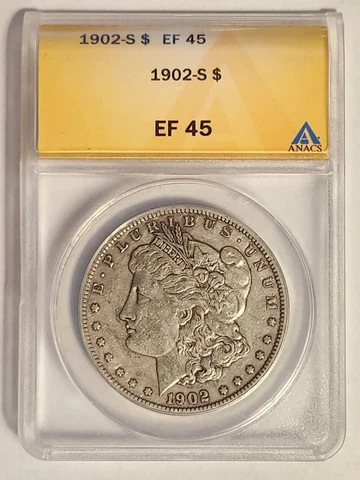 1902 S Morgan Silver Dollar ANACS XF-45 Cover