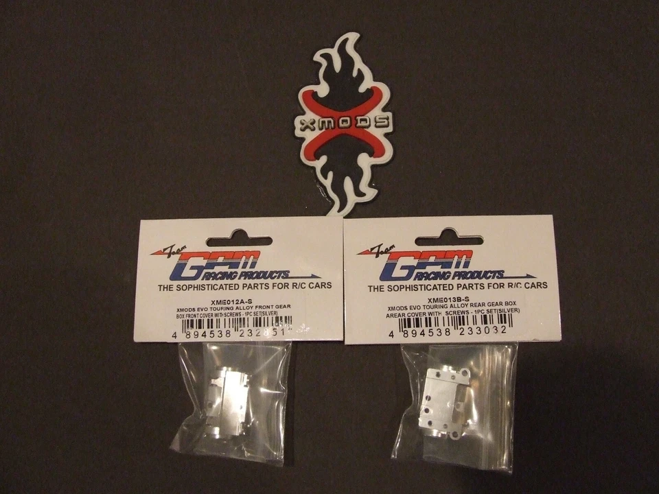 ****XMODS EVO GPM ALLOY GEARBOX COVERS XME012A & XME013B SILVER NEW ALUMINUM**** - Image 1 of 1