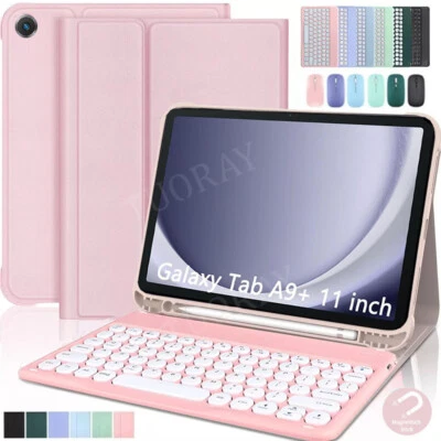 Keyboard Case Cover Mouse For Samsung Galaxy Tab A9+ A8 S9 FE/S9 S8 S7 S6 Lite - Image 1 of 4