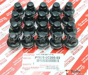 Toyota Tundra Sequoia Land Cruiser Black PVD Lug Nuts Set of 20 PT076-0C200-02 - Picture 1 of 7