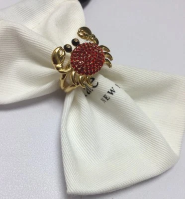 Anillo Kate Spade New York Shore Thing Pave Cangrejo Talla 6 Nuevo Foto 1 de 4