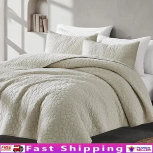 Cotton Quilt Bedding Set Twin Cozy Bedspread Soft Farmhouse Coverlet W/ Sham New - Picture 1 of 7