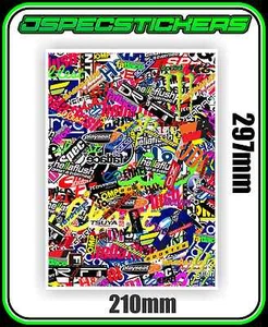 RC CAR STICKER BOMB DECAL A4 VINYL DRIFT HPI TAMIYA YOMOMO PANDORA 3RACING ABC  - Picture 1 of 4