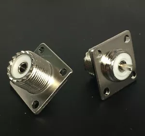 *100 Pack* NEW UHF female SO-239 panel chassis mount coaxial connector for PL259 - Picture 1 of 1