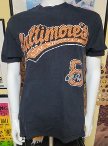 VTG 90s 1997 Baltimore Orioles Cal Ripken Jr Jersey T Shirt Large MLB - Picture 1 of 7